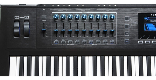 Piano Digital Kurzweil Pc4-7 Workstatiom 76 Teclas Pesadas Cor Preto