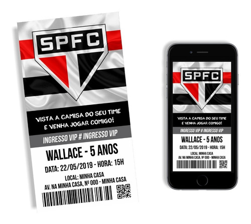 Convite São Paulo Futebol Clube Digital