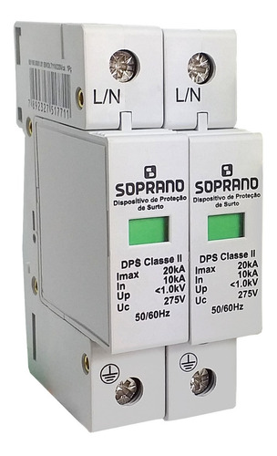 Dps Soprano Ac 10-20ka 275v Unipolar Energia Solar - 2 Peças