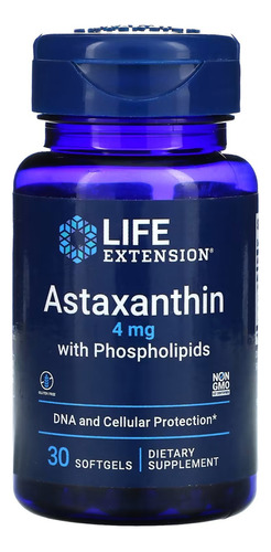 Life Extension I Astaxanthin Phospholipid I 4mg I 30 Softgel Sabor Sin Sabor