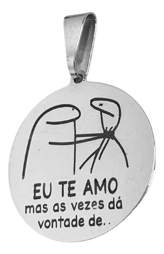 Pingente Prata Legítima Bentô Flork Meme Amizade Aniversário