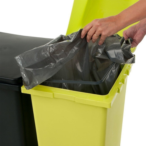 Imagen 6 de 10 de Tacho De Basura Adosable Tapa Plana 100 Lts Cts - Colombraro