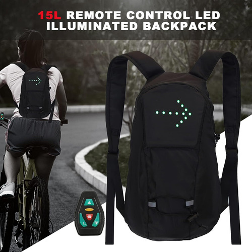 Mochila Led Turn Signal, Mochila Reflectante Con Luz