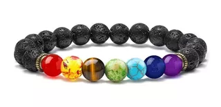 Pulsera 7 Chakras Lava Volcanica Oferta Remate Promocion