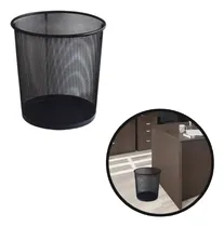 Comprar Tacho De Malla Metálica Redondo Negro \u002F Para Oficinas