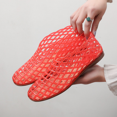 Sandalias Planas Para Mujer, Huecos Y Transpirables, Zapatos