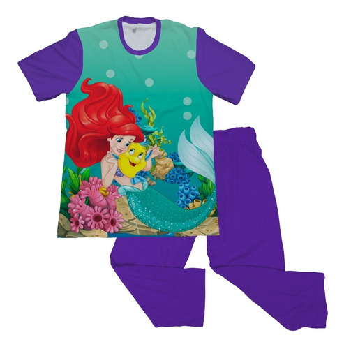 Pijama Niña Personalizada La Sirenita Ariel