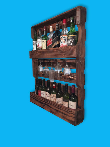 Botellero En Madera, Cr Nogal