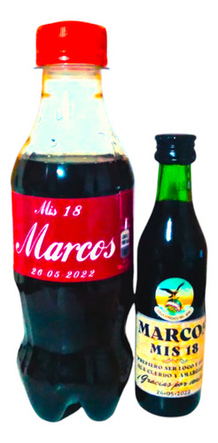 Combo Souvenirs Coca+fernet Originales Personalizados X10