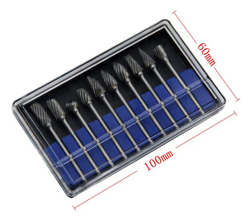 Lima E Fresa Rotativa Metal Duro Tungstênio Dremel 10 Peças