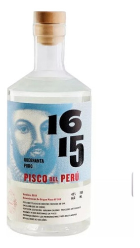 Licor Pisco 1615 Quebranta Destilado 750ml Botella Peruano