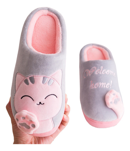 Zapatillas Cómodas, Estilo Kawaii, Para Interiores, Peludas