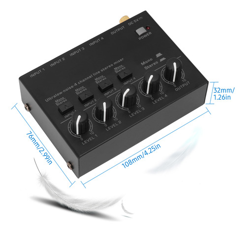 Mezclador De Audio Guitar Noise Dc Micrófone.line Low Ultra