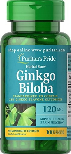 Ginkgo Biloba 120 Mg Puritan's Pride 100 Cápsulas