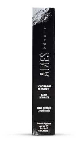 Lapicera Labial Aines Beauty Ultra Matte Larga Duración 1g Acabado ULTRA MATE Color PLUM CHIC