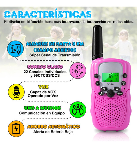 2pzs Walkie Talkies Para Niños Walkie Talkie De Juguete Con