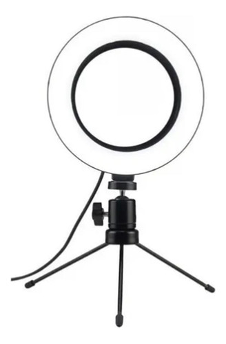 Ring Light 6 Polegadas Iluminador 16cm Usb Led E Mini Tripé