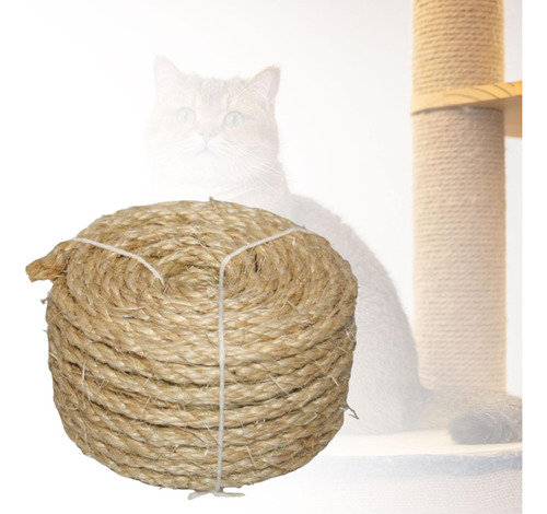 Cuerda Trenzada De Sisal, Poste Rascador Para Gatos 8mmx30m