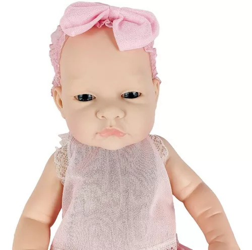 Boneca Bebê Reborn Princesa Larinha Loira Roupa Creme 53cm - USA Magazine