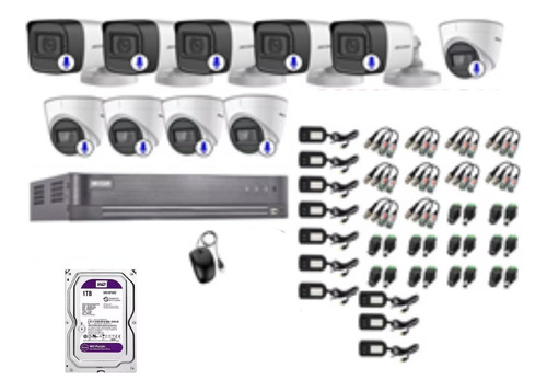 Kit De 10 Camaras Instalador - Kit Full Hd C/audio -purpura