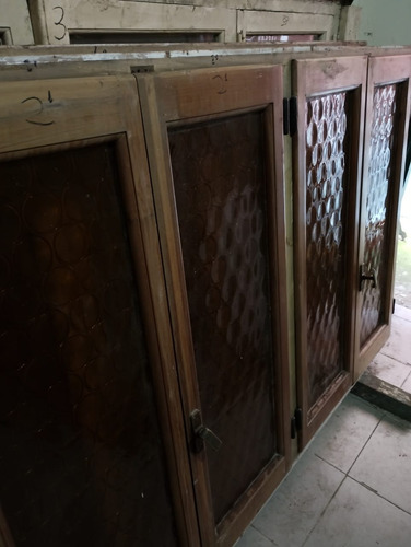 Ventana De Cedro 4 Hojas De Abrir Marrón (Usado)