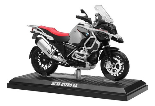 1/12 R1250gs Miniatura Modelo Moto Con Luz Y Sonido Base