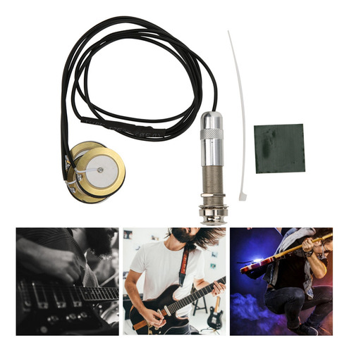 * Micrófono Transductor De Guitarra Redondo Profesional