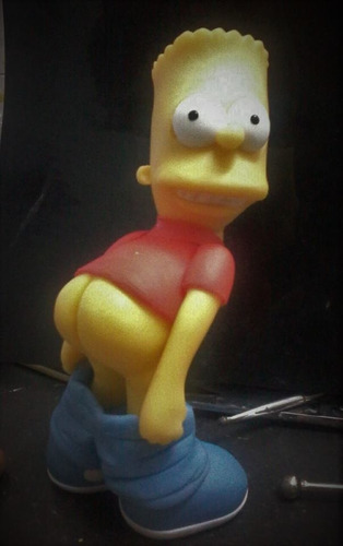 Simpson En Porcelana Fría. Adorno De Torta