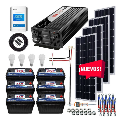 Kit Solar 3500 Watts Lth Inversor 2000w Onda Pura Cont. Mppt