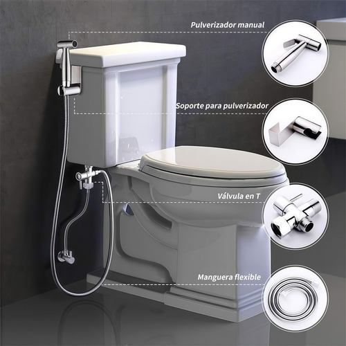 ` Bidé Inodoro Acero Inoxidable Bidet Baño Accesor Rociador