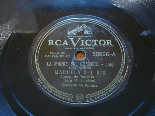 Pasta Manuela Del Rio Jose Luchessi Rca Victor 30926 C57