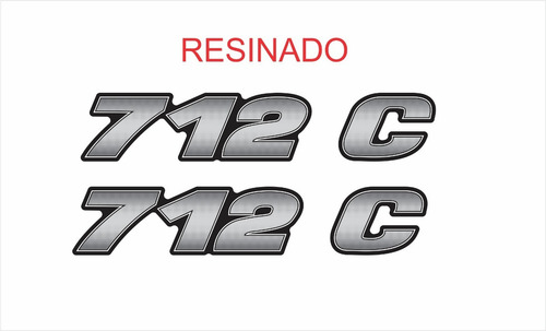 Par De Adesivos Compatível 712 C Resinados F108 Cor PADRÃO