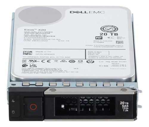 Hd Dell 20tb 3.5 7.2k Sas 12gb 0t59dd 0r3g03 T59dd R3g03 R440 R540 R640 R740 R450 R550 R650 R6515 R6525 R750 R7515 R7525 R660xs R6615 R6625 R760 @ Prateado
