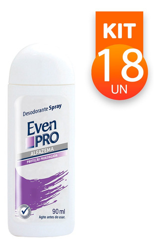 Kit 18 Unidades Desodorante Spray Even Pro Alfazema 90ml