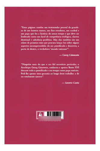 Nada Além Da Verdade: Minha Vida Ao Lado De Bento Xvi, De Saverio Gaeta,georg Gänswein. Editora Ecclesiae, Capa Mole, Edição 1 Em Português, 2023