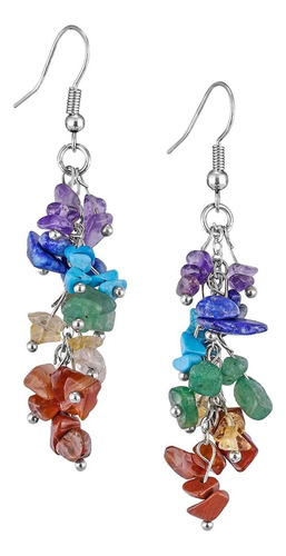 Pendientes De Gancho Colgantes De Cristal Curativo De Piedra