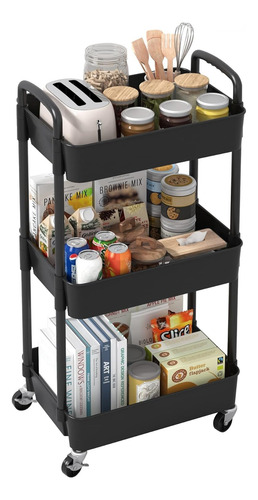 Carrito Organizador Ruedas Multiusos 3 Niveles Rack Trolley