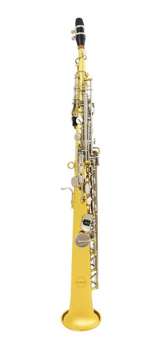 Saxofone Amw Custom Soprano Reto Dois Tons Sib S13 + Estojo