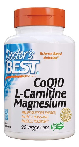 Coq10/l-carnitina/magnesio Doctor's Best 90 Cápsulas Sabor Sin Sabor