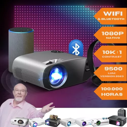 Video proyector LED con duplicación de pantalla para iOS y Android