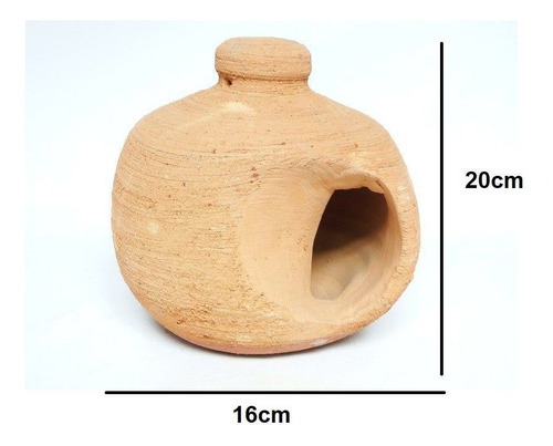 Casinha Passarinho Cerâmica Barro Jardim Varanda Comedouro