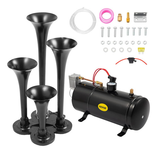 150db Train Horns Kit 4 Trompeta Super Loud 120 Psi 12v...