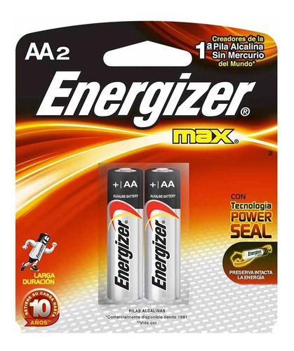 Baterias Energizer Aa Alcalina X 2