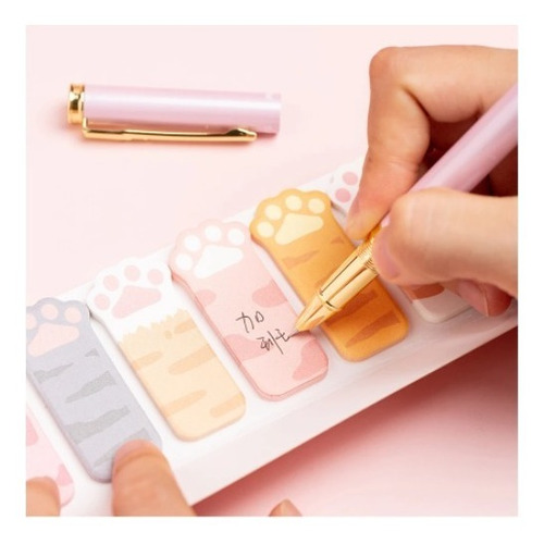 5 Block Notas Tipo Post-it Kawaii Garrita Gatito