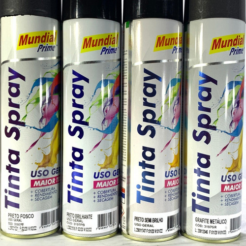 Pintura Aerosol Spray Esmalte Negro Semi Mate #1 400ml M24