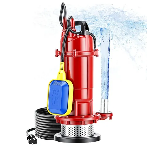 1200w Bomba Sumergible Para Agua Hasta 45m SUZWIP Metálica Inoxidable Limpia/Sucia 1.6hp 280l/min Con 10m Cable De Alimentación
