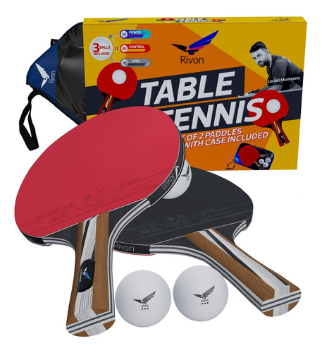 Juego Pala Raqueta Ping Pong 2 Tenis Mesa 3 Pelota Viaje