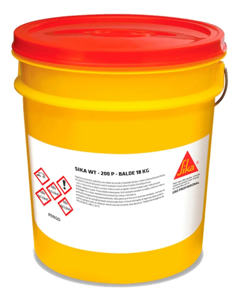 Sika WT-200 P 18kg - Aditivo Cristalizante em Pó para Concreto Impermeável com Auto Selagem