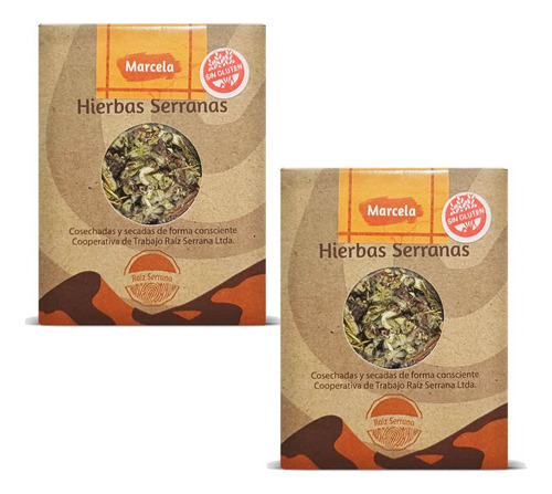 Hierbas Serranas Marcela Sin Tacc Para Mate Te 25g X2 