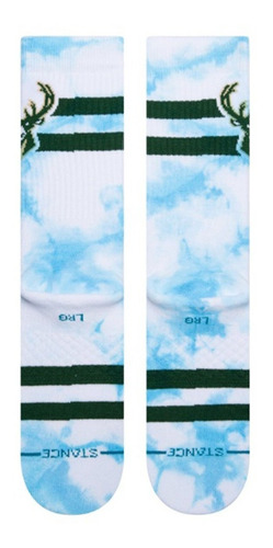 Imagem 3 de 3 de Meia Cano Alto Stance Modelo Bucks Dyed Nba